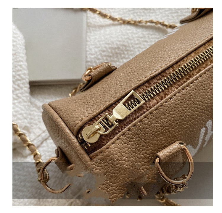 small handbags womens bag cylinder graffiti shoulder
