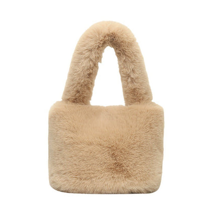 Plush Bag High-grade Thick Autumn And Winter Hand Bucket Bag