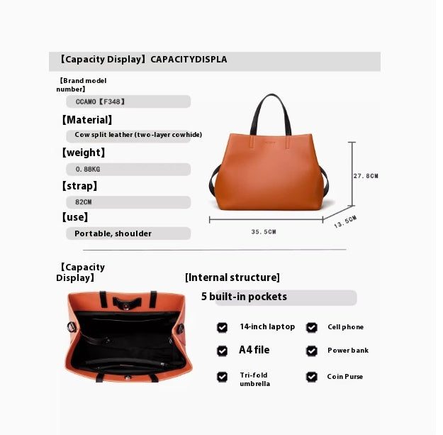 womens casual large capacity versatile shoulder bag