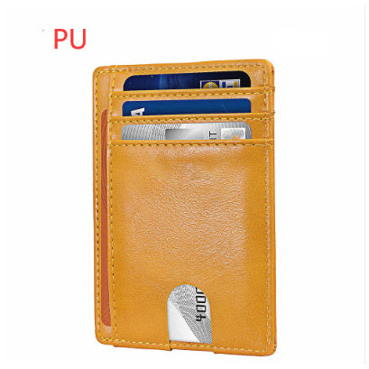 card holder leather foreign trade men rfid anti theft swiping european and american card holder male amazon hot products card holder