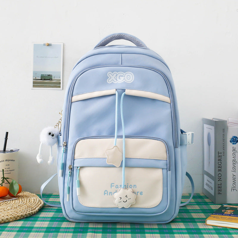 mens and womens same fashion all match backpack large capacity