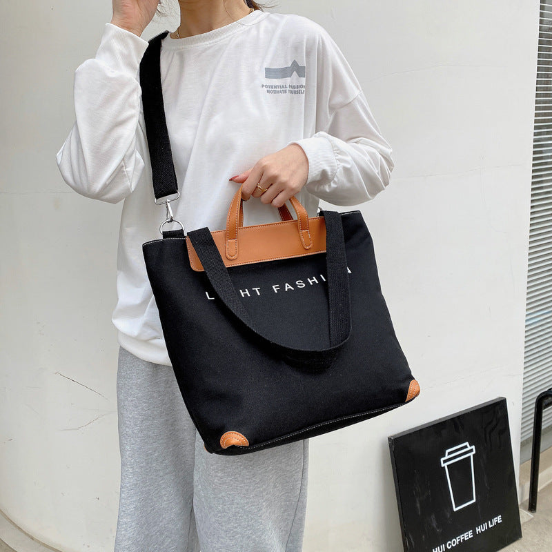 canvas shoulder bag women ins fashion messenger crossbody bags large capacity totes handbag