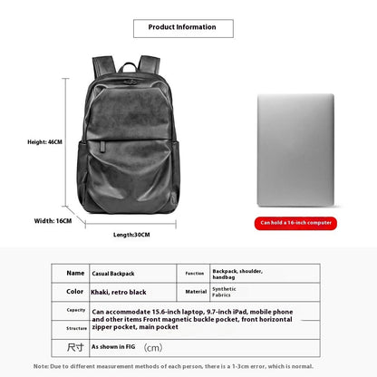 casual versatile backpack mens waterproof large capacity