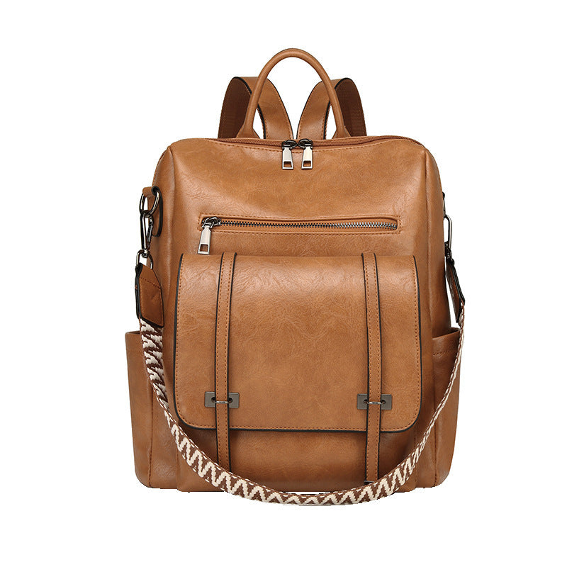 retro womens backpack high grade soft leather