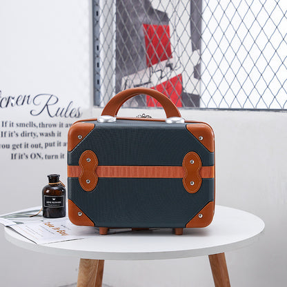 retro suitcase short travel suitcase cute lady