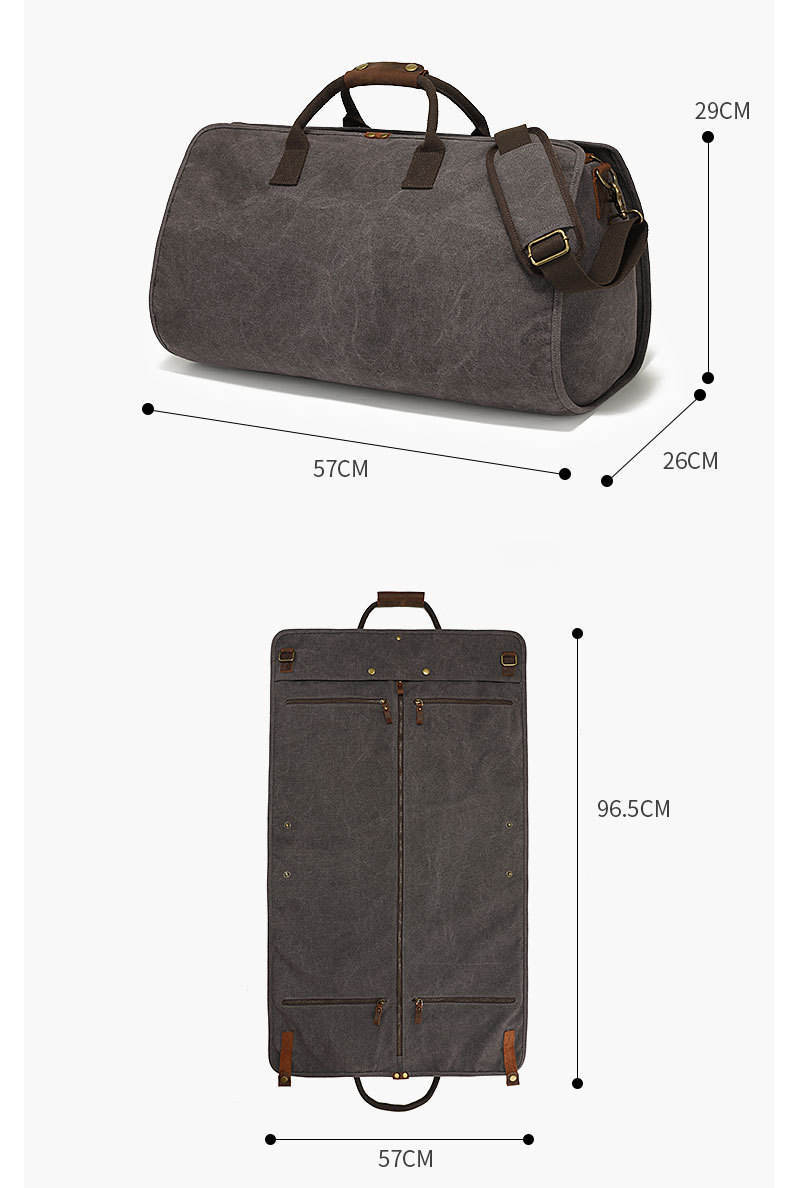 portable clothing canvas duffel bag for travel business trip