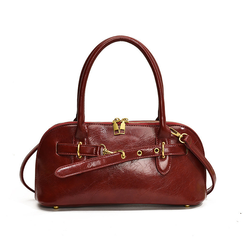 retro portable fashion shoulder bag simple large capacity crossbody bag