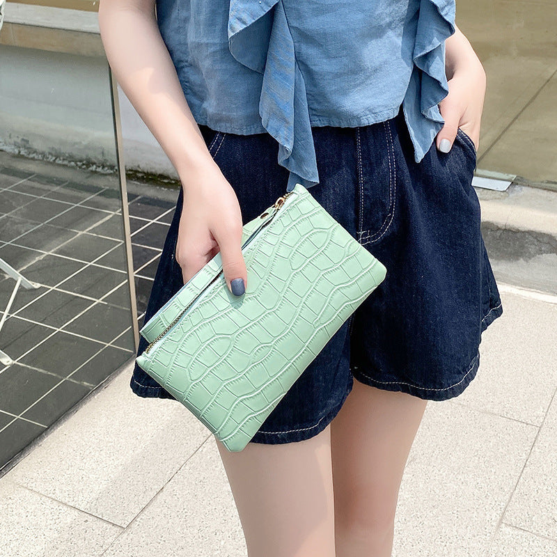 womens stylish personalized stone pattern clutch