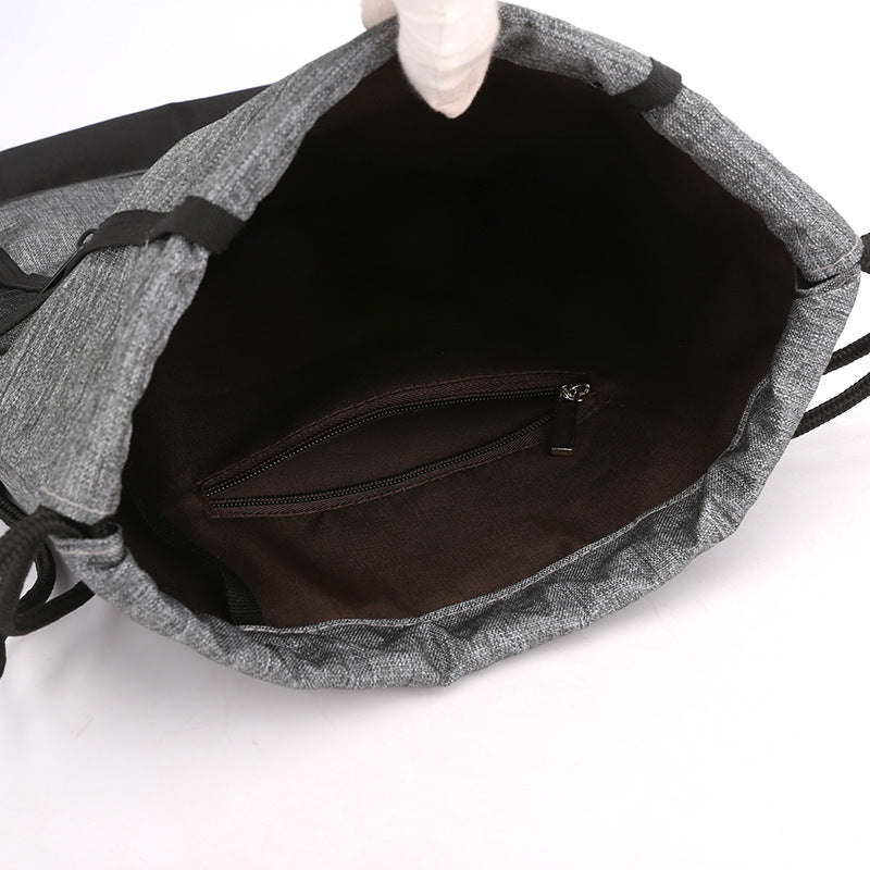 waterproof oxford cloth drawstring bag backpack student men and women