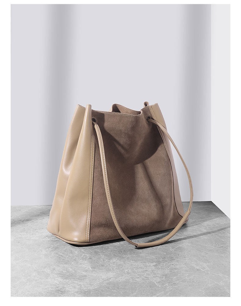 womens cowhide portable shoulder messenger bag