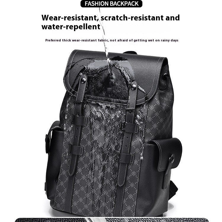 curved shoulder strap new mens casual business travel backpack