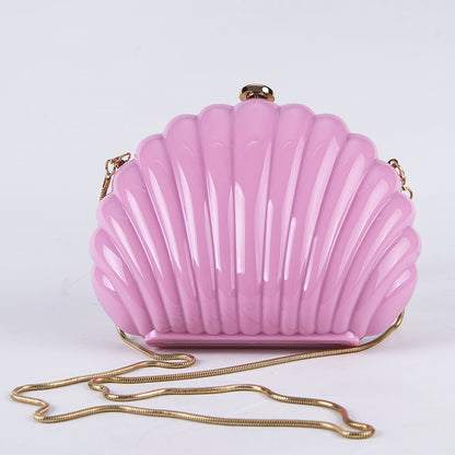 acrylic dinner candy colored shell hand held party hard box bag