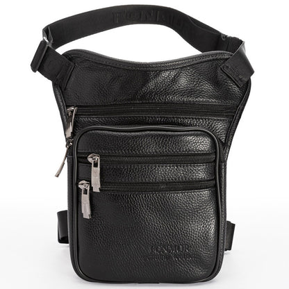 outdoor sports first layer cowhide retro cycling bag