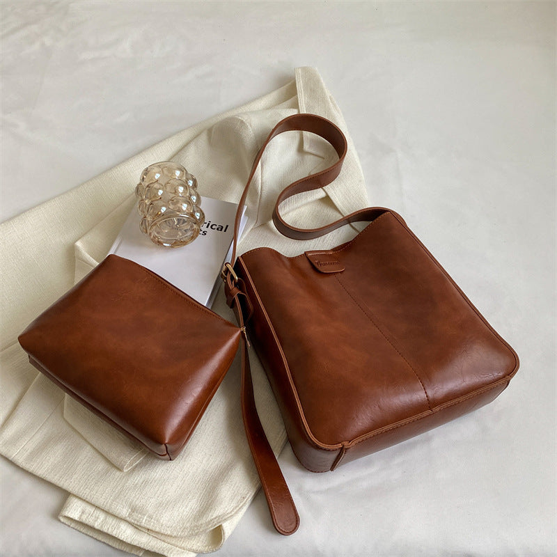 large capacity bucket fashion womens cross body bag fashion womens shoulder bag autumn and winter handbag