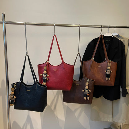 Fashion Unique One-shoulder Oil Wax Leather Bag