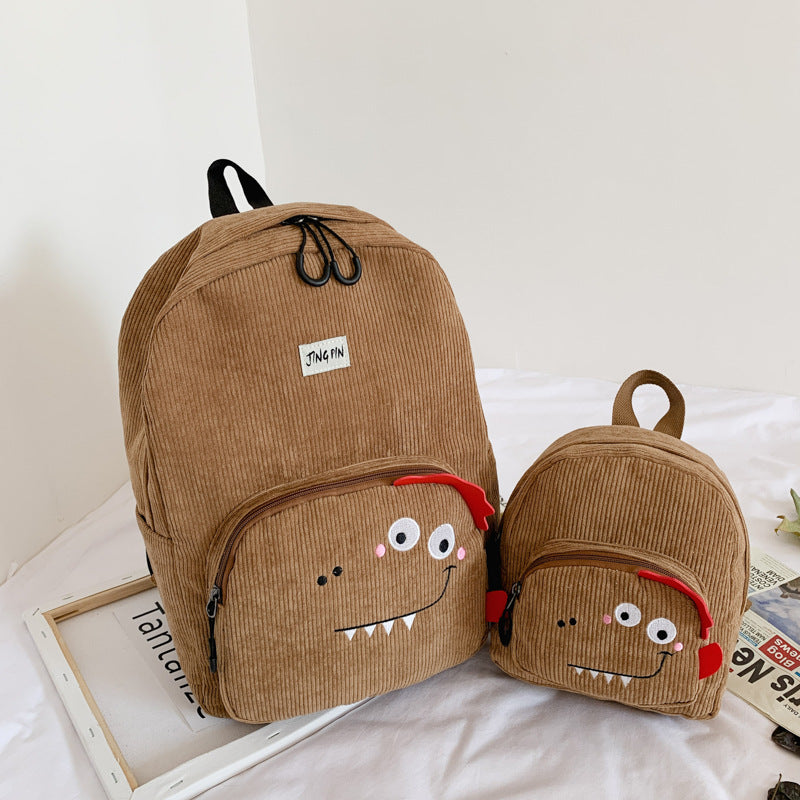 velvet backpack new cartoon student schoolbag cute