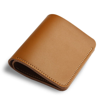 mens short two layer leather wallet