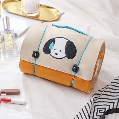 cartoon puppy four in one cosmetic portable large capacity travel buggy bag