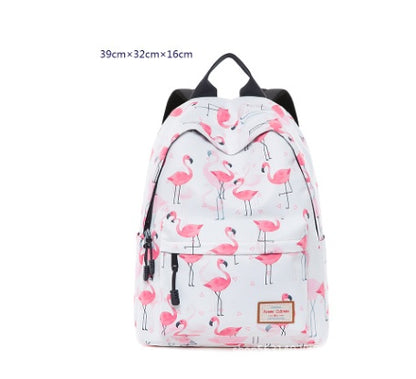 middle school student schoolbag female print backpack