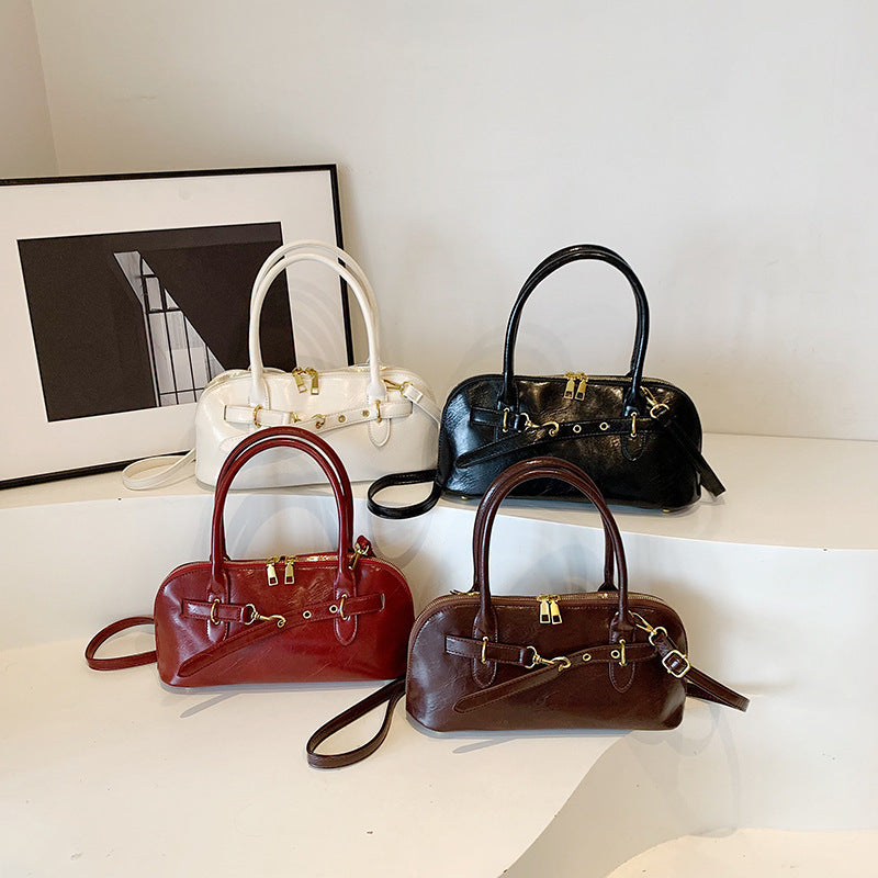 retro portable fashion shoulder bag simple large capacity crossbody bag