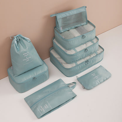 storage bag travel suitcase clothing arrangement eight piece set storage bag separation