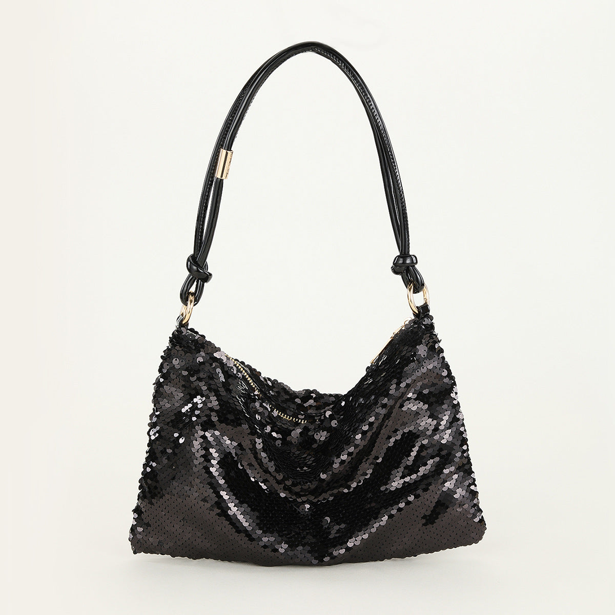 sequin knotted single shoulder underarm bag