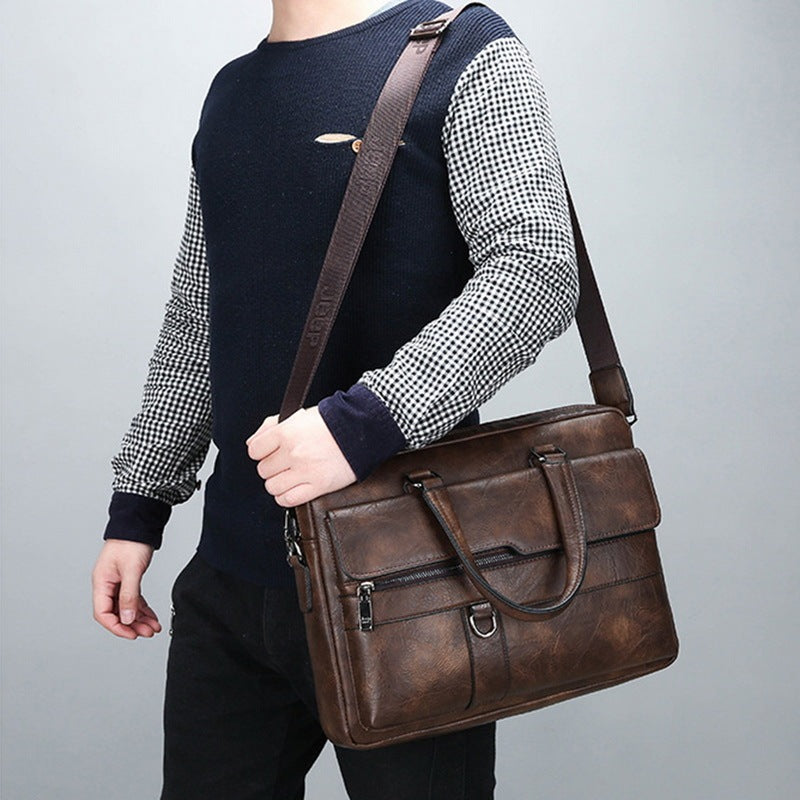 mens crossbody business retro bag