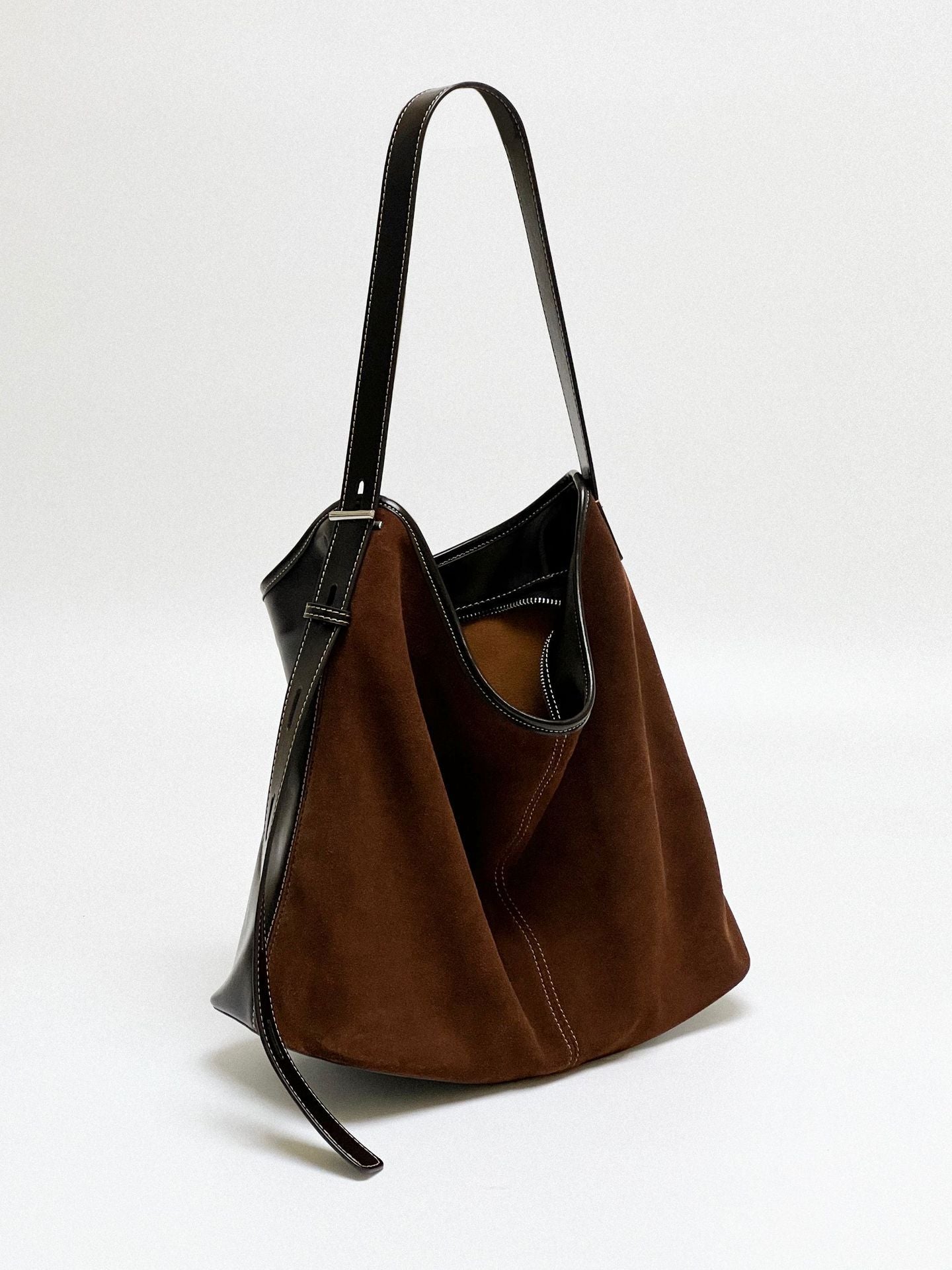 matte leather womens underarm commuter bag