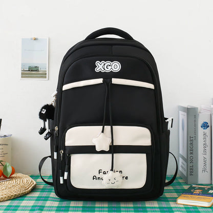 mens and womens same fashion all match backpack large capacity