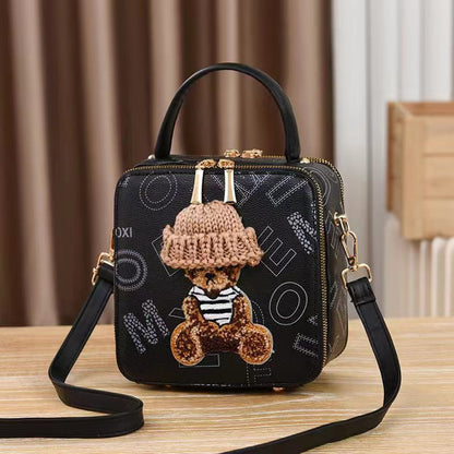 fashion portable bear box bag shoulder