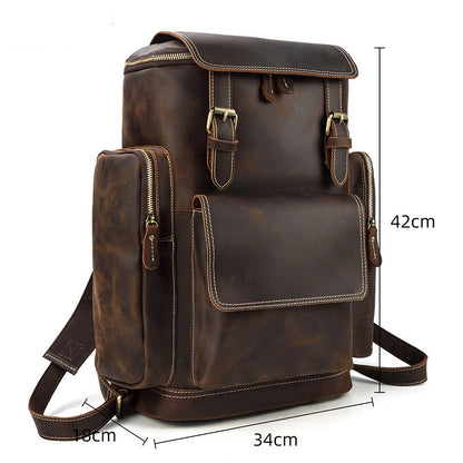 mens leather backpack