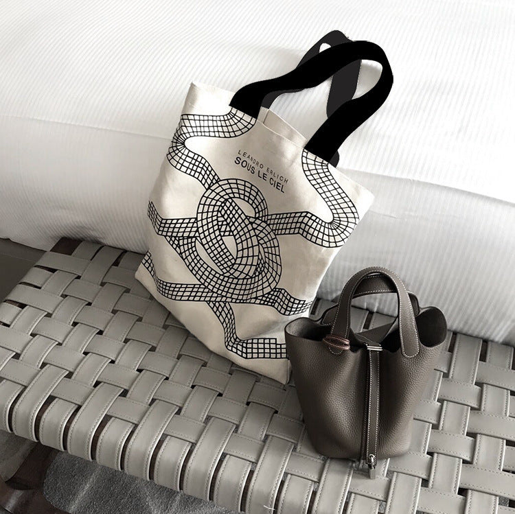 canvas shoulder soft face tote