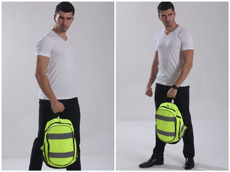 double shoulder night reflective backpack fashion outdoor