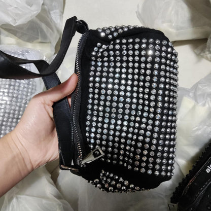 shiny rhinestone crossbody bag casual fashion