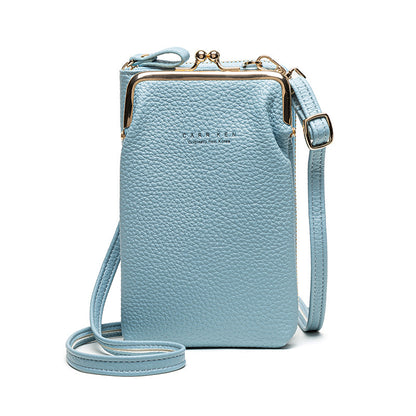 fashion-lychee-pattern-solid-color-diagonal-shoulder-bag