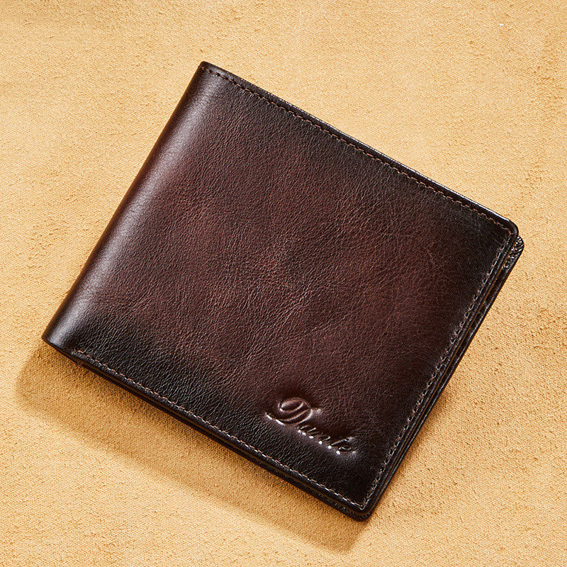 new mens wallet first layer cowhide