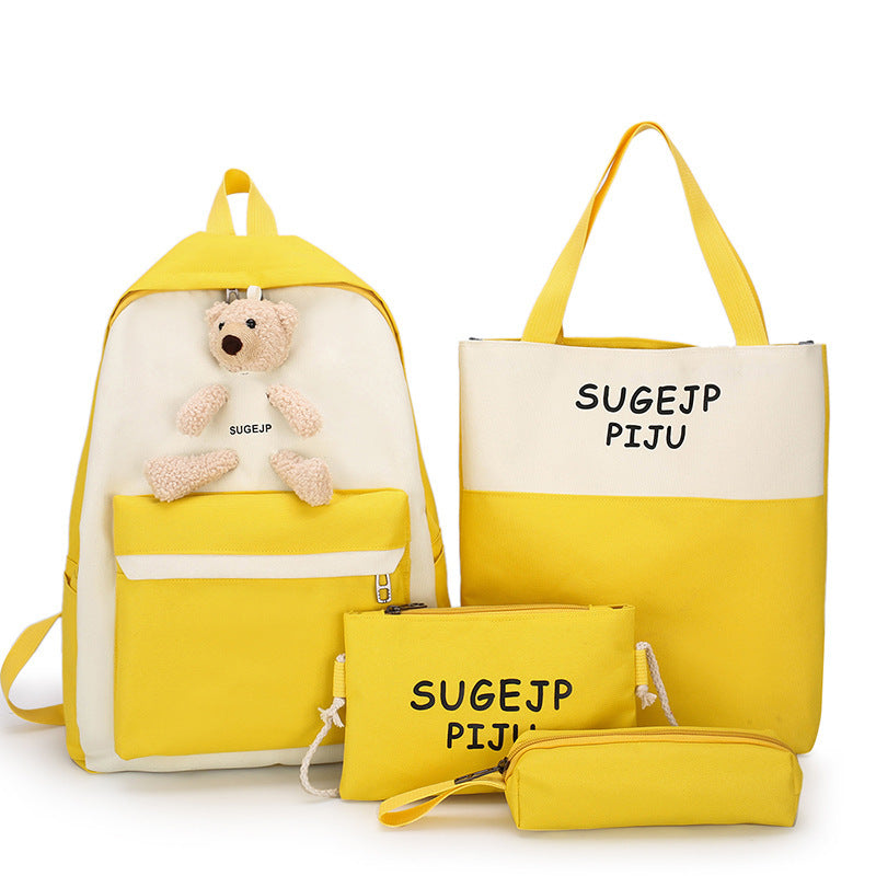 student schoolbag four piece set