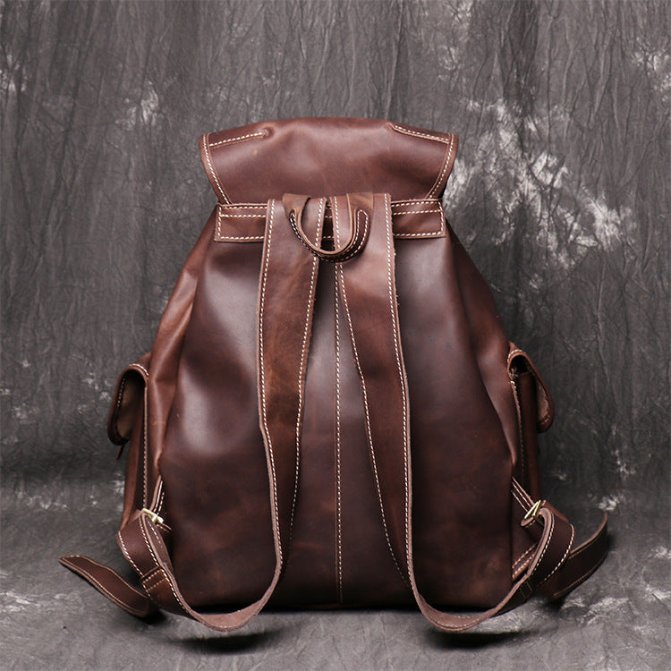 backpack women crazy horse leather