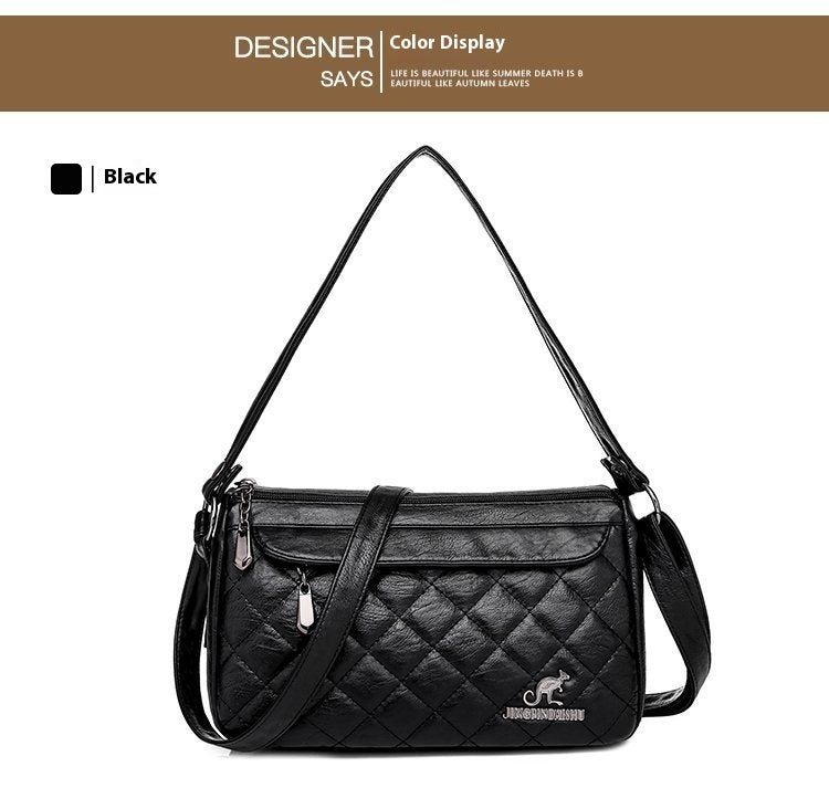 pu soft leather textured crossbody bag