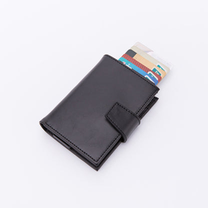 anti theft brush aluminum change wallet