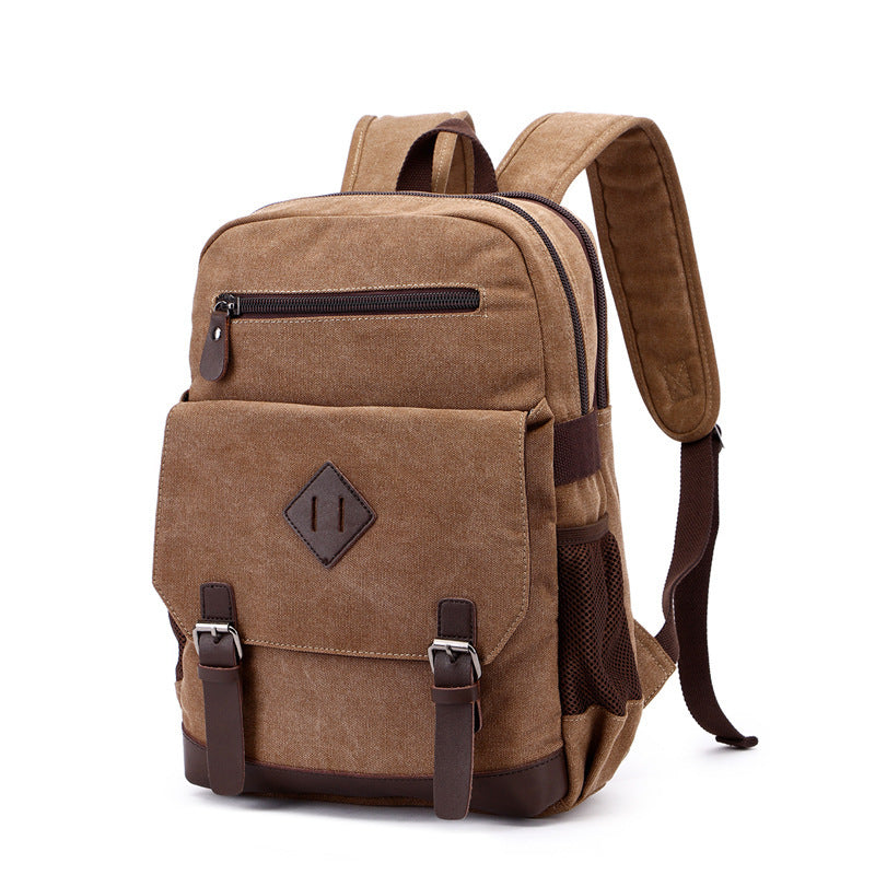 canvas bag retro casual shoulder computer backpack