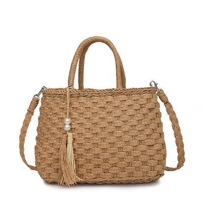 womens fashion personality hand carrying woven bag