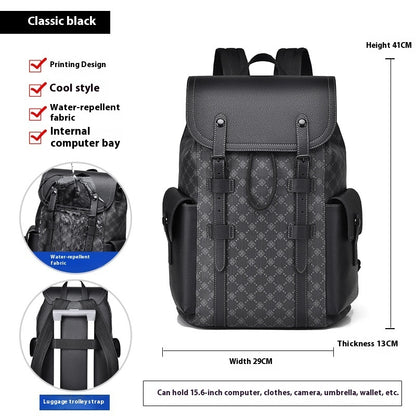 curved shoulder strap new mens casual business travel backpack