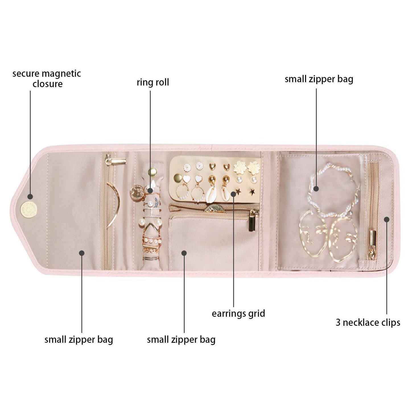 makeup jewelry bag storage bag foldable