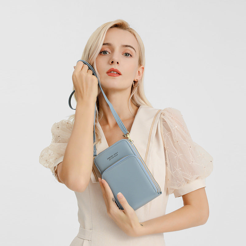 crossbody bag women tri fold pockets phone bags
