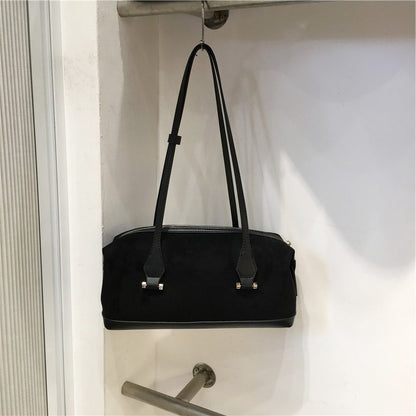 Retro Suede Handheld Bowling Ball Boston Bag
