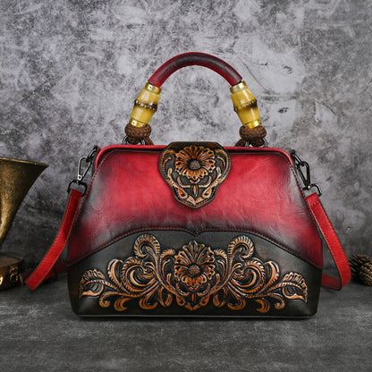 retro embossing hand rub color handbag crossbody clip bag