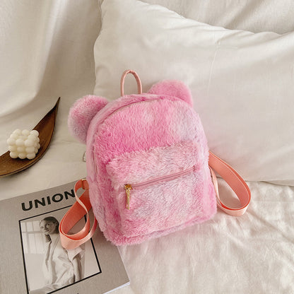 plush backpack autumn and winter new cute fashion