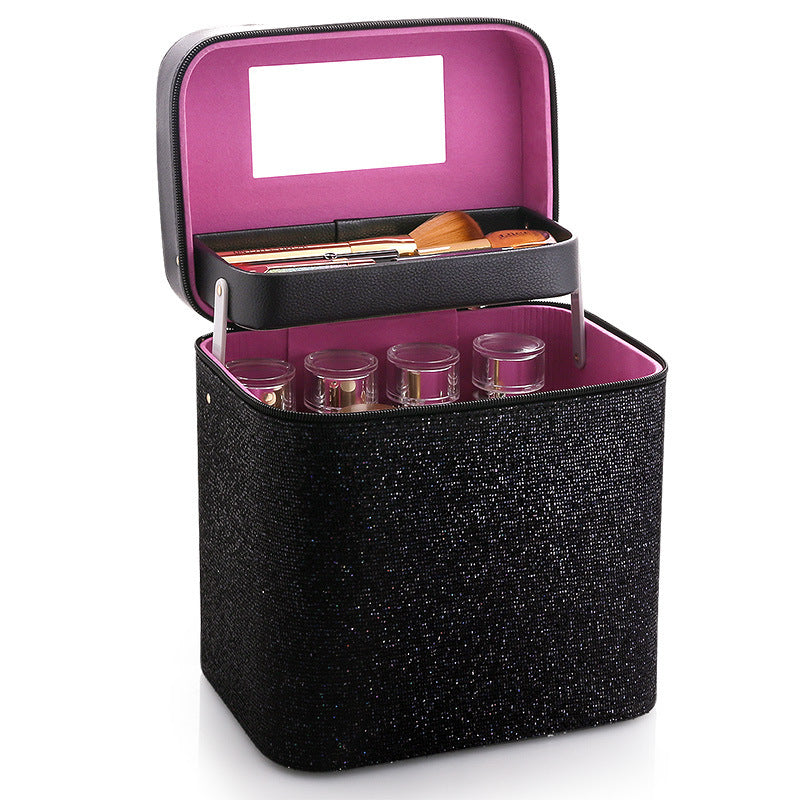 large capacity net celebrity storage box cosmetic bag