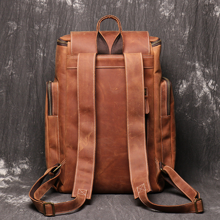 mens backpack crazy horse leather